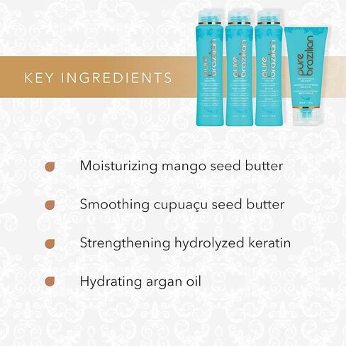 PURE BRAZILIAN - 4 Piece Essential Travel Size Kit: Anti-Frizz Shampoo, Conditioner, Serum & Masque in Saudi Arabia