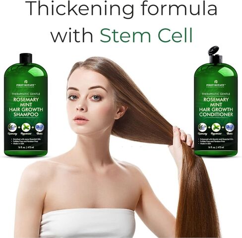 First Botany Biotin Shampoo Conditioner Set - An Anti Hair Loss Set Thickening formula For Hair Regrowth, Anti Thinning Sulfate Free For Men & Women Anti Dandruff Treatment 16 oz x 2 (Rosemary Mint) in Kuwait