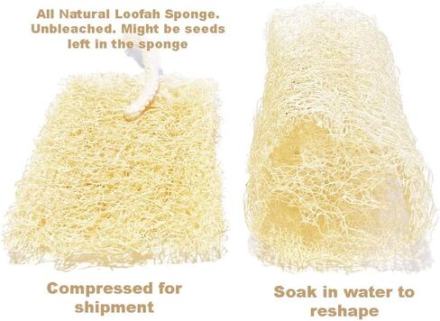ليفة استحمام طبيعية من قطعتين لتنظيف الجسم، ليفة تقشير الوجه in Kuwait