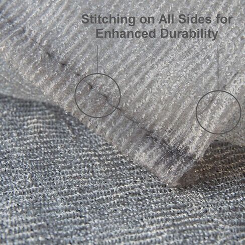 Extra Long (36 Inches) Exfoliating Bath Cloth (3 Pack) Gray Nylon Bath Towel, Stitching on All Sides for Added Durability in Saudi Arabia