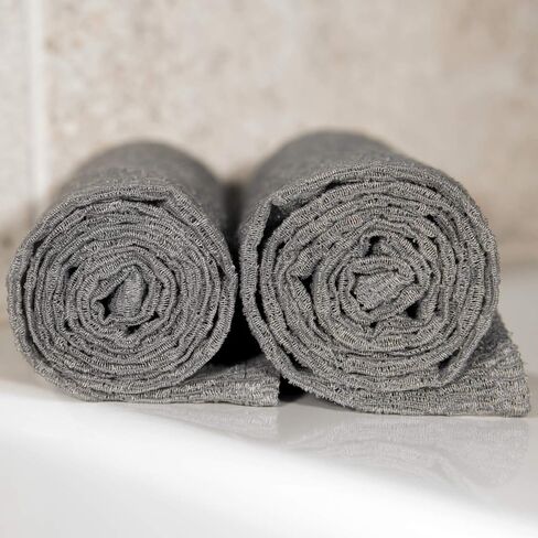 Extra Long (36 Inches) Exfoliating Bath Cloth (3 Pack) Gray Nylon Bath Towel, Stitching on All Sides for Added Durability in Saudi Arabia