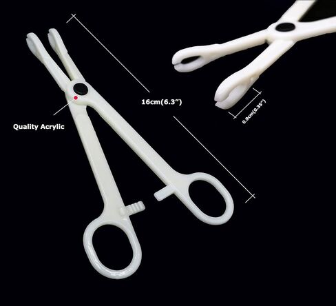 Piercing Clamps 8pcs Disposable Piercing Forceps Clamp Slotted Navel Forceps Piercing Pliers,Suitable for ear, navel, lips, tongue, nose and other body parts piercing tools(TN017-8PCS) in Saudi Arabia