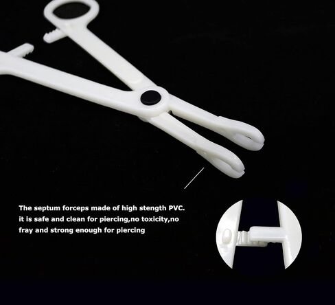 Piercing Clamps 8pcs Disposable Piercing Forceps Clamp Slotted Navel Forceps Piercing Pliers,Suitable for ear, navel, lips, tongue, nose and other body parts piercing tools(TN017-8PCS) in Saudi Arabia