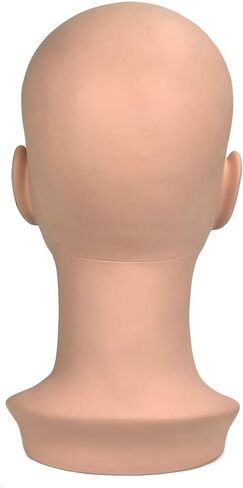 ErSiMan Female Life Size Bald Mannequin Head Professional Cosmetology for Wig Making, Display wigs, eyeglasses, hairs, T pins,with Free Clamp in Saudi Arabia