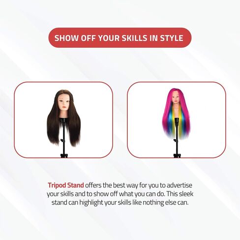 OVALVIX Mannequin Head Tripod Stand with Carry Bag for Cosmetology in Saudi Arabia