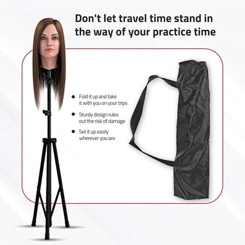 OVALVIX Mannequin Head Tripod Stand with Carry Bag for Cosmetology in Saudi Arabia