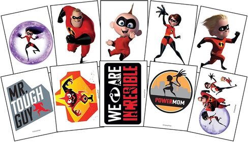Large Incredibles 2 Temporary Tattoos - 3.5" x 2.5" - Featuring Mr. Incredible, Elastigirl, Violet, Dash and Jack Jack, 30 pcs for Party Favors/Party Activity/Goodie Bags in Saudi Arabia
