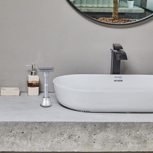 Safety Razor Men's Safety Razors Double-Edged Shaver 8 Speed Adjustable Sharpness With 10 Replaceable Blades Manual Shaving （Silver) in Kuwait