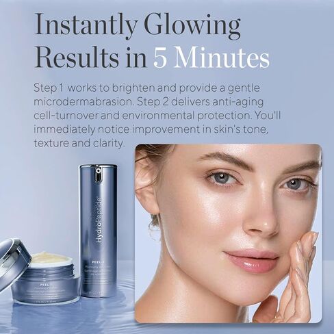 HydroPeptide Polish & Plump Face Peel Radiant Two-Step System, Boosts Firmness and Plumpness, 1 Set in Kuwait