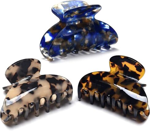 Womens Checkered Hair Clip Large Checkered Claw Clips Black And White Jaw Clip,2pack in Saudi Arabia