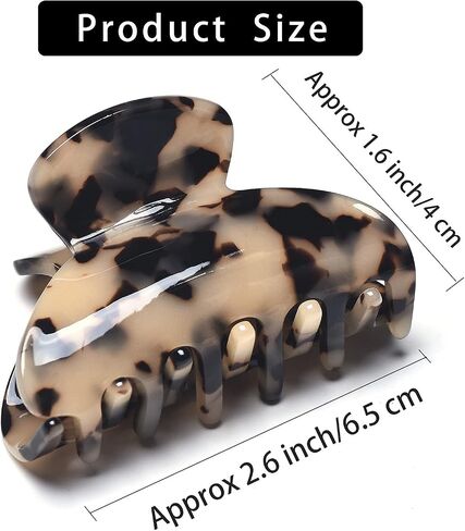 Womens Checkered Hair Clip Large Checkered Claw Clips Black And White Jaw Clip,2pack in Saudi Arabia