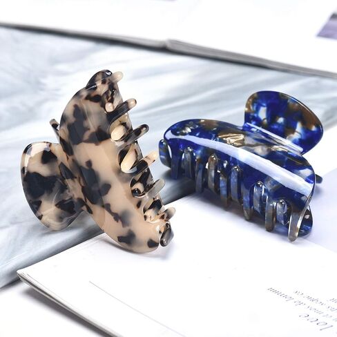 Womens Checkered Hair Clip Large Checkered Claw Clips Black And White Jaw Clip,2pack in Saudi Arabia