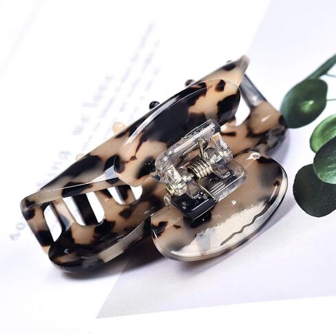 Womens Checkered Hair Clip Large Checkered Claw Clips Black And White Jaw Clip,2pack in Saudi Arabia