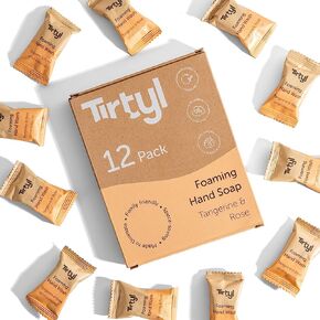 Tirtyl Skipper Foaming Hand Soap Tablet Refills - 12 Pack - 96 fl oz total (12x 8 fl oz) - Rebranded - Compostable Packaging - Bergamot, Blue Cypress & Sage