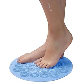 JROZXF دش مدلك القدم، منظف القدم للاستخدام في الدش، منظف الظهر للاستحمام، سيليكون، بساط تنظيف الجسم، منظف الدش، سبا القدم والعناية بالقدم للنساء باللون الأزرق in Kuwait