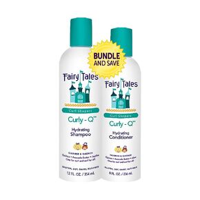 Fairy Tales Curly-Q Daily Hydrating Shampoo, Conditioner, Spray for Kids - The Perfecr Bundle for Curly Hair - Paraben Free, Sulfate Free, Gluten Free, Nut Free - 12 oz and 8 oz (Pack of 3)