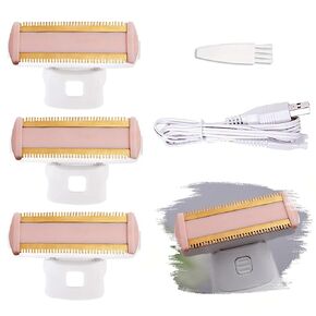 Beorol Body Ladies Shaver Replacement Heads, Blades For Shaver and Trimmer for Smooth Finishing and Perfect Touch, 3Replacement Heads&1Brush&1Replacement Charger in Kuwait