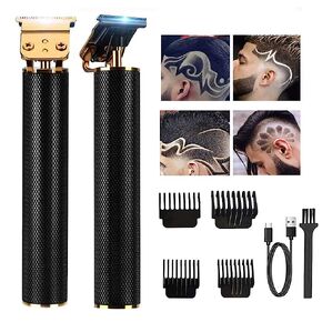 Professional Hair Trimmer Clipper, Zero Gapped T-Blade Close Cutting Hair Clippers for Men Rechargeable Cordless Trimmers for Haircut Beard Shaver Barbershop (Black, 4 Combs) in Saudi Arabia