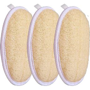 Jaunty Natural Loofah (3PC Pack) Sponge Exfoliating Body Scrubber Made with Eco-Friendly and Biodegradable Suitable for Women, Babies and Men, in Saudi Arabia