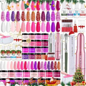 مجموعة مسحوق غمس الأظافر من مورفان - 18 لونًا، مجموعة بودرة غمس الأظافر اللامعة النقية مع مسحوق غمس الأظافر الكهربائي لآلة غمس الأظافر للمبتدئين، مجموعة DIY in Kuwait