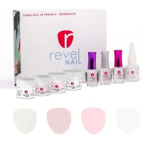 ريفيل نيل مجموعة بودرة الغمس للمبتدئين من 4 الوان | صنعت في الولايات المتحدة الامريكية | بديل لطلاء الاظافر | غير سامة وخالية من الروائح | مقاومة للتشقق والتشقق - رائعة بالفرنسية - بوردو in Kuwait