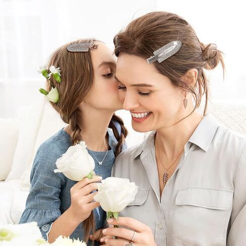 PAPARELA Hair Clips 8 PCS Rhinestone No Bend Flat Styling Clip No Crease Hair Clips for Bangs Barrettes for Women Girls Makeup Hairstyle Tool Bling Diamond Metal Hair Clips in Kuwait