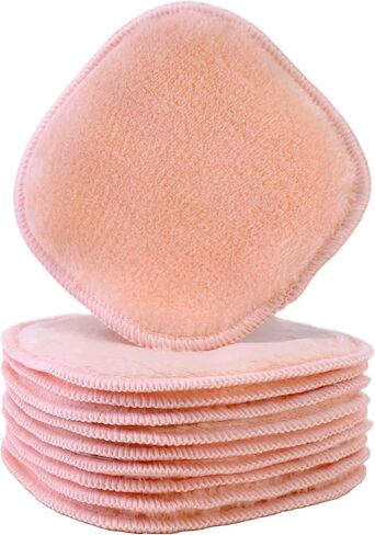 Polyte Premium Hypoallergenic Microfiber Fleece Makeup Remover and Facial Cleansing Cloth 6 x 6 in, 10 Pack (Dark Gray, Pink) in Saudi Arabia