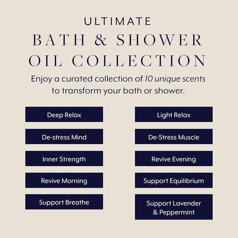 Aromatherapy Associates Ultimate Wellbeing Bath & Shower Oil. Selection of 10 Premium Bath and Shower Oils (0.3 fl oz Each) in a Decorative Gift Box in Saudi Arabia