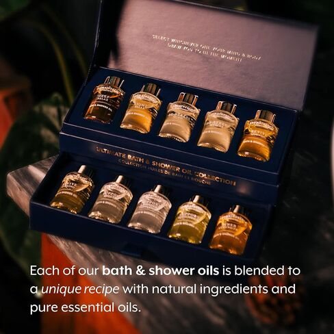 Aromatherapy Associates Ultimate Wellbeing Bath & Shower Oil. Selection of 10 Premium Bath and Shower Oils (0.3 fl oz Each) in a Decorative Gift Box in Saudi Arabia