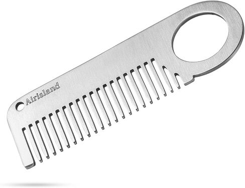 Stainless Steel Keychain Comb Small Pocket Comb Mini Anti-static Beard Mustache Comb 3.15 inches in Saudi Arabia