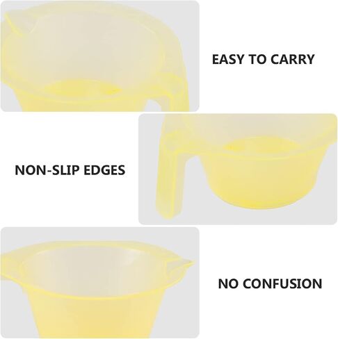 Hair Color Mixing Bowl, 3pcs Plastic Hair Dye Bowl with Handle Color Mixing Tint Bowl Hair Color Mixing Tool for Salon Hairdressing, Pink in Kuwait