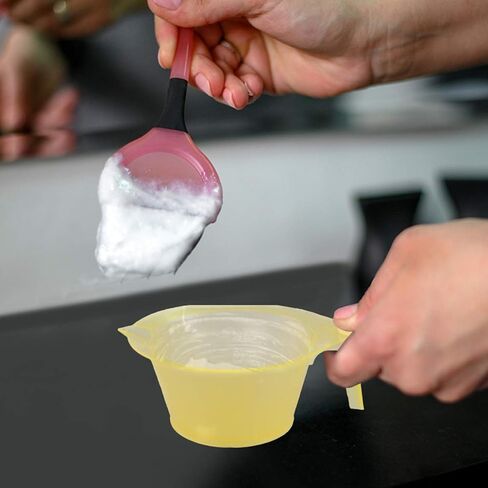 Hair Color Mixing Bowl, 3pcs Plastic Hair Dye Bowl with Handle Color Mixing Tint Bowl Hair Color Mixing Tool for Salon Hairdressing, Pink in Kuwait