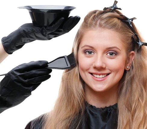 IHEOJAOC 20 قطعة من أدوات تلوين الشعر، مجموعة صبغ الشعر، أداة صالونات التجميل الاحترافية، وعاء تلوين الشعر، فرشاة صبغ، غطاء الأذن، قفازات، دبوس شعر لتلوين الشعر بنفسك in Kuwait