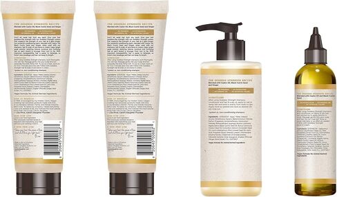 شامبو Carol's Daughter Goddess Strength الخالي من الكبريتات، وبلسم الشعر، وبلسم يُترك على الشعر، وزيت معالجة الشعر المصنوع من زيت الخروع (4 منتجات) in Kuwait