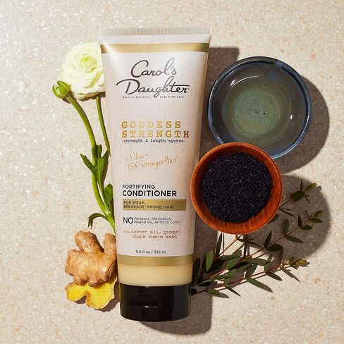 شامبو Carol's Daughter Goddess Strength الخالي من الكبريتات، وبلسم الشعر، وبلسم يُترك على الشعر، وزيت معالجة الشعر المصنوع من زيت الخروع (4 منتجات) in Kuwait