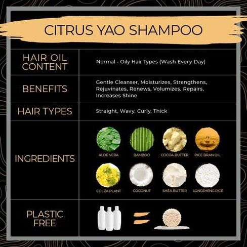 VIORI Citrus Yao Shampoo & Conditioner Bar Set - Handcrafted with Longsheng Rice Water & Natural Ingredients - Sulfate-free, Paraben-free, Phthalate-free, pH balanced 100% Vegan in Kuwait