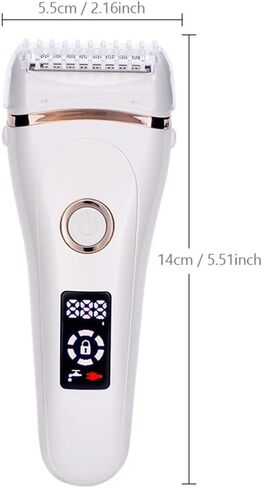 Electric Lady Shaver Bikini Trimmer Wet & Dry Rechargeable Cordless Painless Electric Razor for Women, LED Display Razor for Legs Underarms (Purple) in Kuwait
