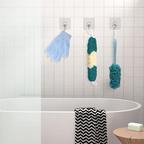 Loofah - Body Scrubber for Shower, Long Handle Back Loofah Shower Brush, Soft Nylon Mesh Back Cleaner Washer, Loofah On a Stick for Men Women, Loofah Sponge Exfoliating Body Scrubber for Skin Care in Kuwait