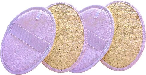 Jaunty Natural Loofah (3PC Pack) Sponge Exfoliating Body Scrubber Made with Eco-Friendly and Biodegradable Suitable for Women, Babies and Men, in Saudi Arabia