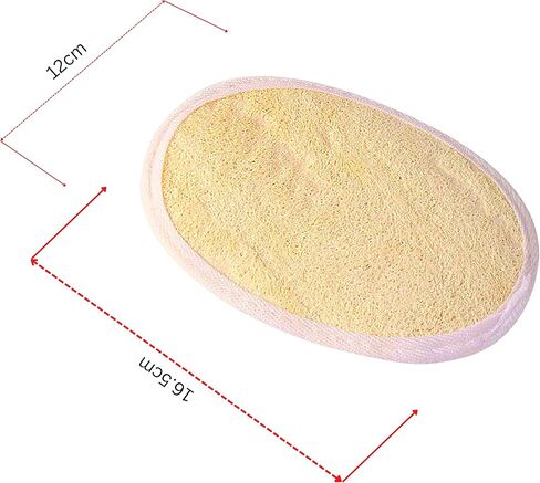 Jaunty Natural Loofah (3PC Pack) Sponge Exfoliating Body Scrubber Made with Eco-Friendly and Biodegradable Suitable for Women, Babies and Men, in Saudi Arabia