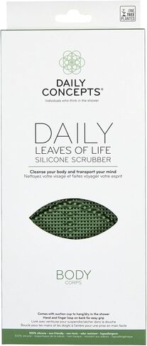 Daily Leaves of Life Silicone Scrubber - Set - Includes 3 Leaf-Shaped Silicone Scrubbers. Each Scrubber is Uniquely-Sized to Cleanse and Exfoliate Your Face, Body and Feet. in Saudi Arabia