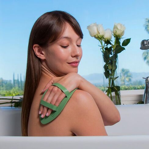 Daily Leaves of Life Silicone Scrubber - Set - Includes 3 Leaf-Shaped Silicone Scrubbers. Each Scrubber is Uniquely-Sized to Cleanse and Exfoliate Your Face, Body and Feet. in Saudi Arabia