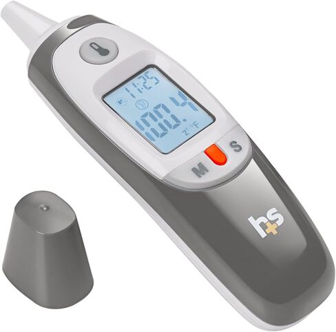 HealthSmart Digital Temporal Thermometer with No Contact Infrared Technology, Babies, Children or Adults, Test Temperature of Objects or Air with Alarm and Memory Function, FSA & HSA Eligible in Saudi Arabia