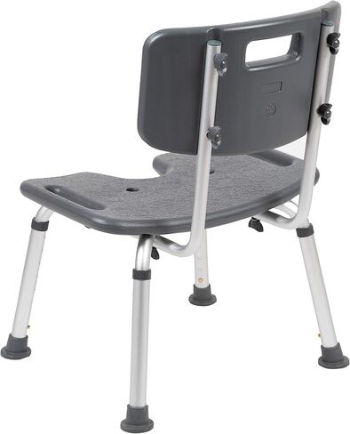 Flash Furniture HERCULES Series Tool-Free and Quick Assembly, 300 Lb. Capacity, Adjustable Gray Bath & Shower Chair with Non-slip Feet in Saudi Arabia