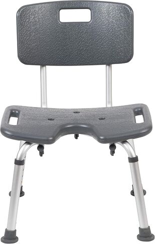 Flash Furniture HERCULES Series Tool-Free and Quick Assembly, 300 Lb. Capacity, Adjustable Gray Bath & Shower Chair with Non-slip Feet in Saudi Arabia