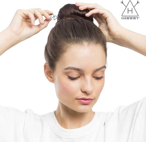 دبابيس دوارة حلزونية من Hawwwy - 4 دبابيس دوارة ذهبية | دبابيس شعر سهلة وسريعة مصنوعة من سبيكة غير قابلة للخدش للكعك للنساء والأطفال - دبابيس شعر فوضوية من إكسسوارات الشعر الذهبية in Saudi Arabia