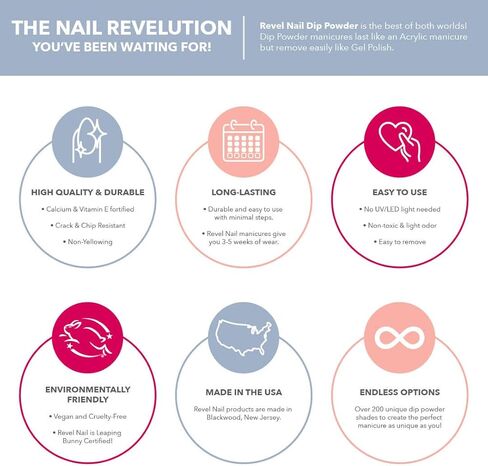 ريفيل نيل مجموعة بودرة الغمس للمبتدئين من 4 الوان | صنعت في الولايات المتحدة الامريكية | بديل لطلاء الاظافر | غير سامة وخالية من الروائح | مقاومة للتشقق والتشقق - رائعة بالفرنسية - بوردو in Kuwait