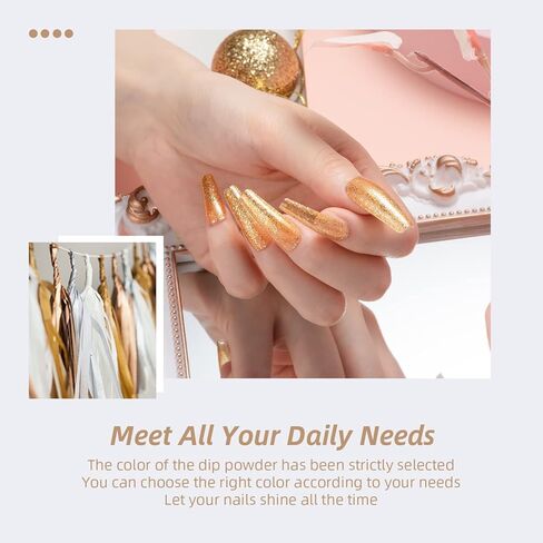 Aokitec 21 قطعة من مسحوق غمس الأظافر للمبتدئين، مسحوق غمس الأظافر 12 لونًا، مجموعة مسحوق جل الأظافر من الأكريليك، مجموعة غمس للمبتدئين in Kuwait