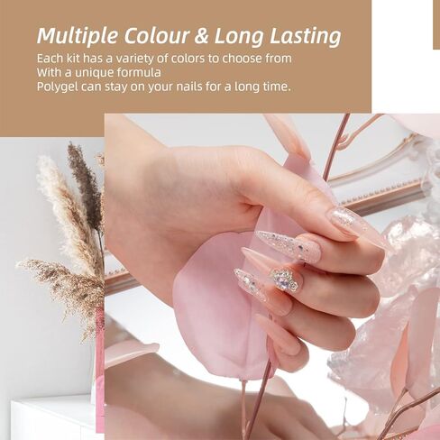 Aokitec 21 قطعة من مسحوق غمس الأظافر للمبتدئين، مسحوق غمس الأظافر 12 لونًا، مجموعة مسحوق جل الأظافر من الأكريليك، مجموعة غمس للمبتدئين in Kuwait