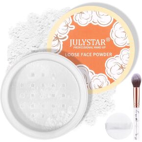 Loose Face Powder, Oil Control Minimizes Pores and Fine Lines, Loose Baking Face Setting Powder Makeup, Oil Control Soft Focus Make Up Setting Powder, Matte Flawless Finish,8g (01 Translucent)